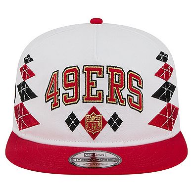 Men's New Era White San Francisco 49ers Argyle 19TWENTY Adjustable Hat