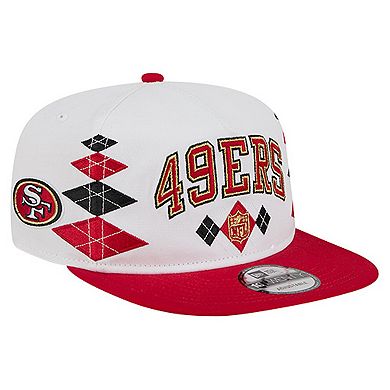Men's New Era White San Francisco 49ers Argyle 19TWENTY Adjustable Hat