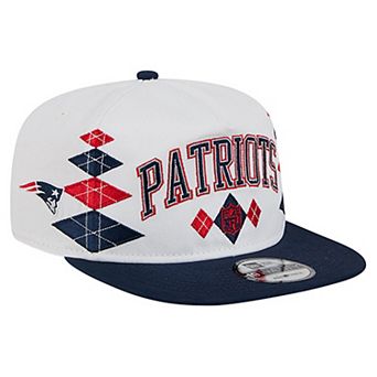 Men's New Era White New England Patriots Argyle 19TWENTY Adjustable Hat