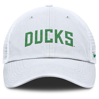 Men's Nike White Oregon Ducks Club Campus Trucker Adjustable Hat