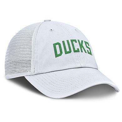 Men's Nike White Oregon Ducks Club Campus Trucker Adjustable Hat