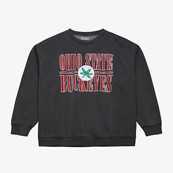 Men's Mitchell & Ness Black Ohio State Buckeyes Downtown Fleece Sweatshirt