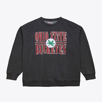 Men's Mitchell & Ness Black Ohio State Buckeyes Downtown Fleece Sweatshirt