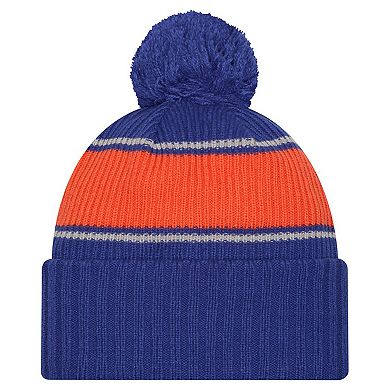 Men's New Era Royal Boise State Broncos Bold Cuffed Knit Hat with Pom