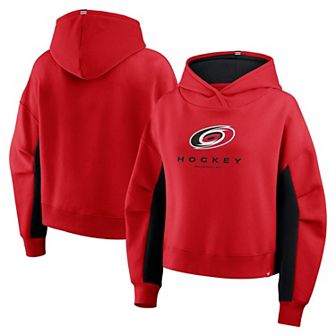 Women's Fanatics Red Carolina Hurricanes Back Check Boxy Hoodie
