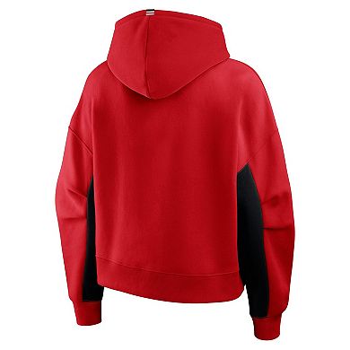 Women's Fanatics Red Carolina Hurricanes Back Check Boxy Hoodie