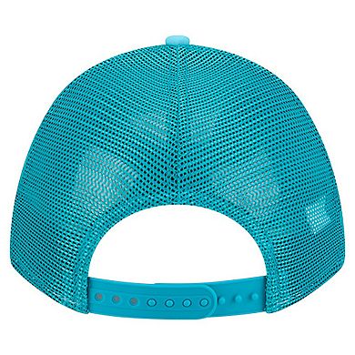 Men's New Era Aqua Miami Dolphins Gas Station 9FORTY A-Frame M-Crown Adjustable Trucker Hat