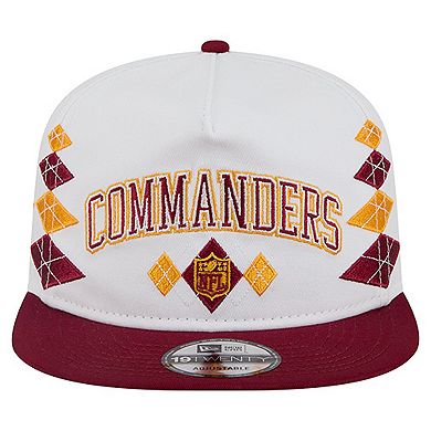 Men's New Era White Washington Commanders Argyle 19TWENTY Adjustable Hat