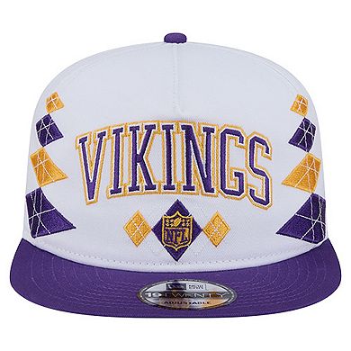 Men's New Era White Minnesota Vikings Argyle 19TWENTY Adjustable Hat