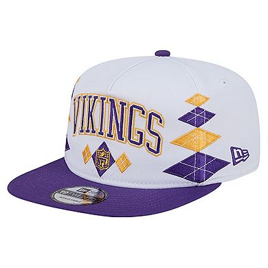 Men's New Era White Minnesota Vikings Argyle 19TWENTY Adjustable Hat
