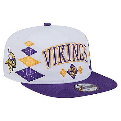Men's New Era White Minnesota Vikings Argyle 19TWENTY Adjustable Hat