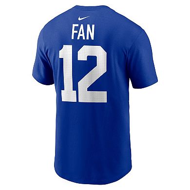 Men's Nike 12s Royal Seattle Seahawks Player Name & Number T-Shirt