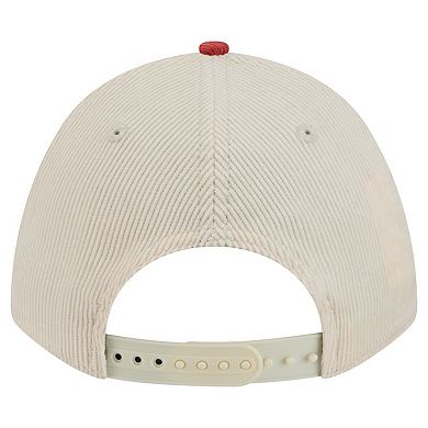 Men's New Era Crimson/Cream Alabama Crimson Tide Arch Two-Tone Corduroy 9FORTY A-Frame Adjustable Hat