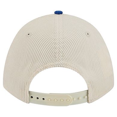 Men's New Era Royal/Cream Florida Gators Arch Two-Tone Corduroy 9FORTY A-Frame Adjustable Hat
