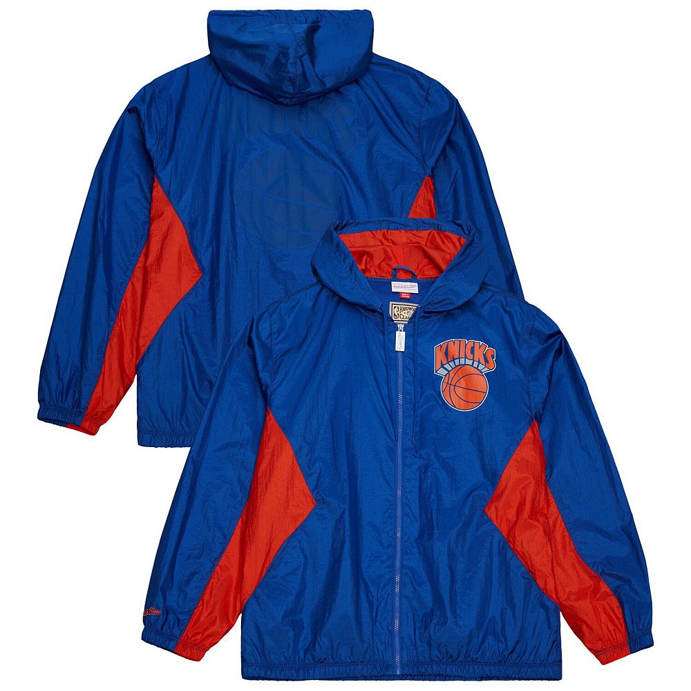 Men's Mitchell & Ness Blue New York Knicks Playmaker Full-Zip