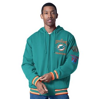 Men's G-III Sports by Carl Banks Aqua Miami Dolphins Power Forward Commemorative Full-Zip Hooded Jacket