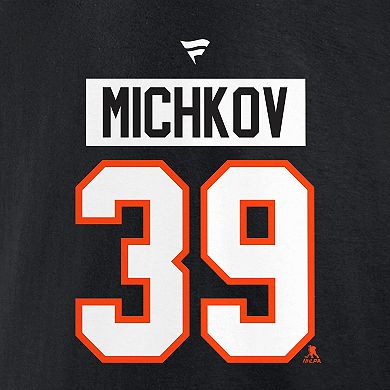 Men's Fanatics Matvei Michkov Black Philadelphia Flyers Authentic Stack Name & Number Hoodie