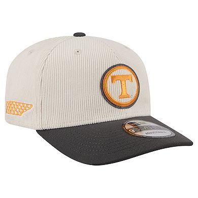 Men's New Era Cream/Charcoal Tennessee Volunteers Loyal Corduroy 9SEVENTY Adjustable Hat