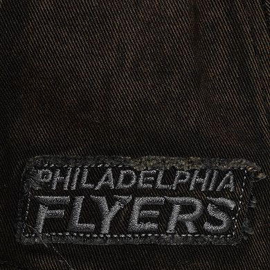 Men's Mitchell & Ness Black Philadelphia Flyers Downtown Snow Wash Pro-Crown Adjustable Hat