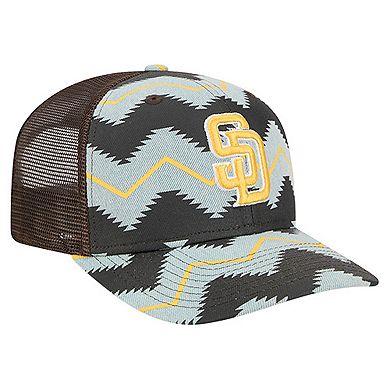 Men's New Era Denim/Brown San Diego Padres Aztec Denim 9SEVENTY Adjustable Hat