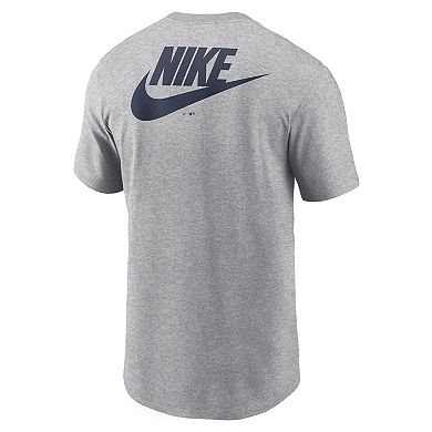 Men's Nike Heather Gray Boston Red Sox Cooperstown Collection Large Logo 2-Hit T-Shirt