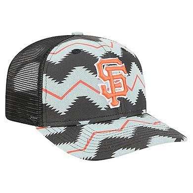 Men's New Era Denim/Black San Francisco Giants Aztec Denim 9SEVENTY Adjustable Hat