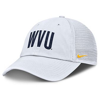 Men's Nike White West Virginia Mountaineers Club Campus Trucker Adjustable Hat