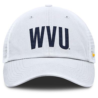Men's Nike White West Virginia Mountaineers Club Campus Trucker Adjustable Hat