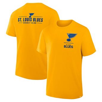 Men's Fanatics Gold St. Louis Blues Crash The Net Legacy T-Shirt