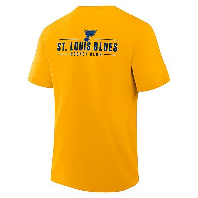 Men's Fanatics Gold St. Louis Blues Crash The Net Legacy T-Shirt