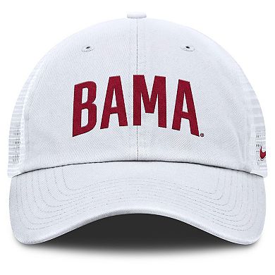 Men's Nike White Alabama Crimson Tide Club Campus Trucker Adjustable Hat