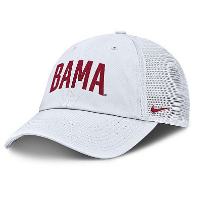 Men's Nike White Alabama Crimson Tide Club Campus Trucker Adjustable Hat