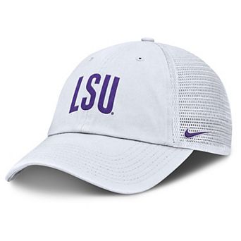 Men's Nike White LSU Tigers Club Campus Trucker Adjustable Hat