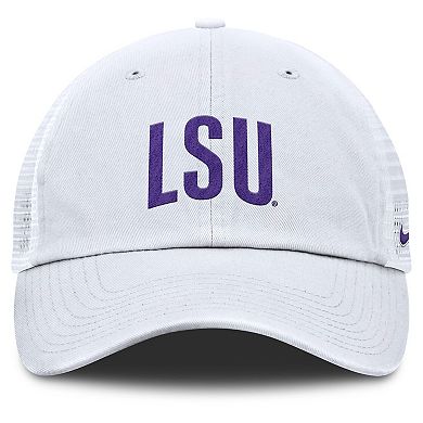 Men's Nike White LSU Tigers Club Campus Trucker Adjustable Hat