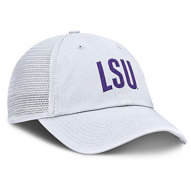 Men's Nike White LSU Tigers Club Campus Trucker Adjustable Hat