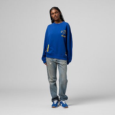 Women's Mitchell & Ness Blue St. Louis Blues Vintage Crewneck Sweatshirt