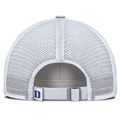 Men's Nike White Duke Blue Devils Club Campus Trucker Adjustable Hat