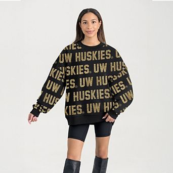 Women's Gameday Couture Black Washington Huskies Hype Era Sweatshirt