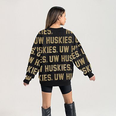Women's Gameday Couture Black Washington Huskies Hype Era Sweatshirt