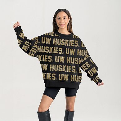 Women's Gameday Couture Black Washington Huskies Hype Era Sweatshirt