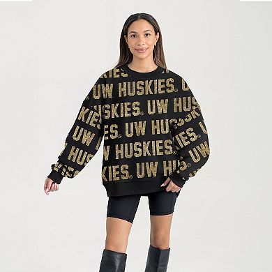 Women's Gameday Couture Black Washington Huskies Hype Era Sweatshirt