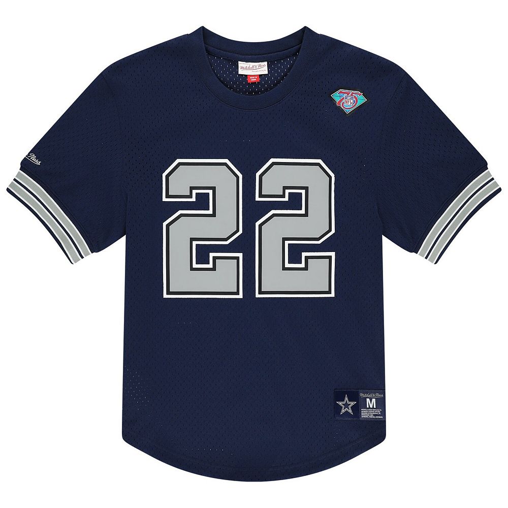 Mitchell & Ness – Maillot Dallas Cowboys, Nom Et Numéro, 100% Polyester, Coupe Ajustée