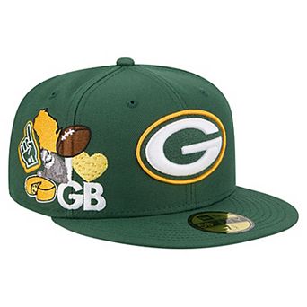 Men's New Era Green Green Bay Packers Group Chat 59FIFTY Fitted Hat