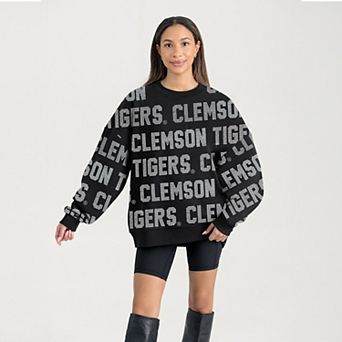 Women's Gameday Couture Black Clemson Tigers Hype Era Sweatshirt