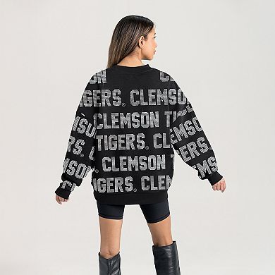 Women's Gameday Couture Black Clemson Tigers Hype Era Sweatshirt