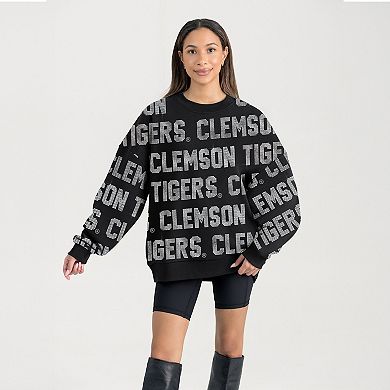 Women's Gameday Couture Black Clemson Tigers Hype Era Sweatshirt