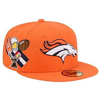 Men's New Era Orange Denver Broncos Group Chat 59FIFTY Fitted Hat