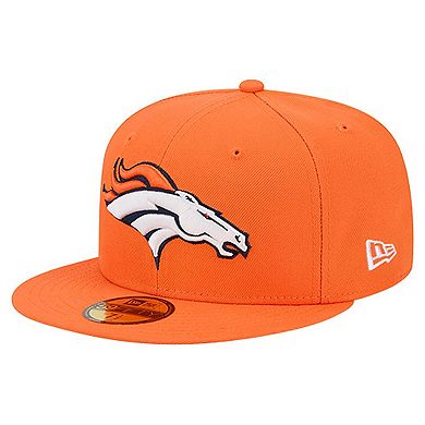 Men's New Era Orange Denver Broncos Group Chat 59FIFTY Fitted Hat