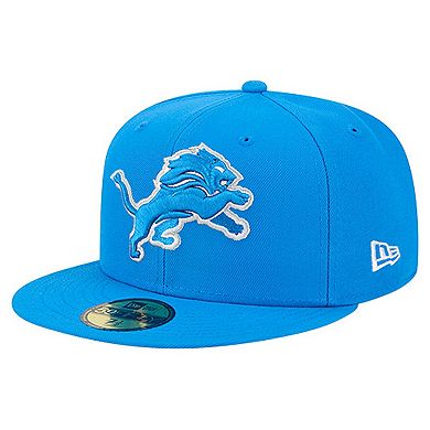 Men's New Era Blue Detroit Lions Group Chat 59FIFTY Fitted Hat