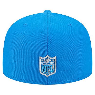 Men's New Era Blue Detroit Lions Group Chat 59FIFTY Fitted Hat